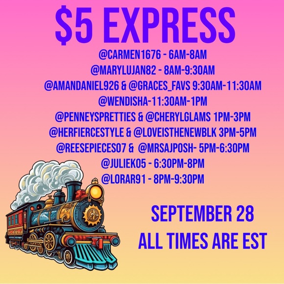 Accessories - Take a Ride on the $5 EXPRESS! Buyers Appreciation Giveaways!!